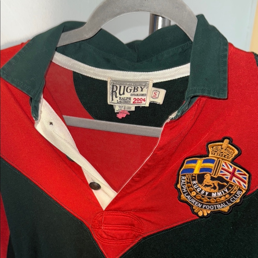 Rugby Ralph Lauren Red and Black Long Sleeve Shirt - Picture 2 of 6
